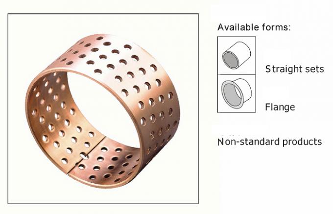 WB702 WB700 CuSn8 CuSn6.5 envolvió los bujes de bronce con los agujeros 0